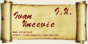 Ivan Unčević vizit kartica